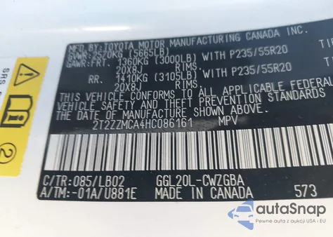 2017 Lexus Rx 350 z USA, uszkodzony, nr VIN 2T2ZZMCA4HC086161